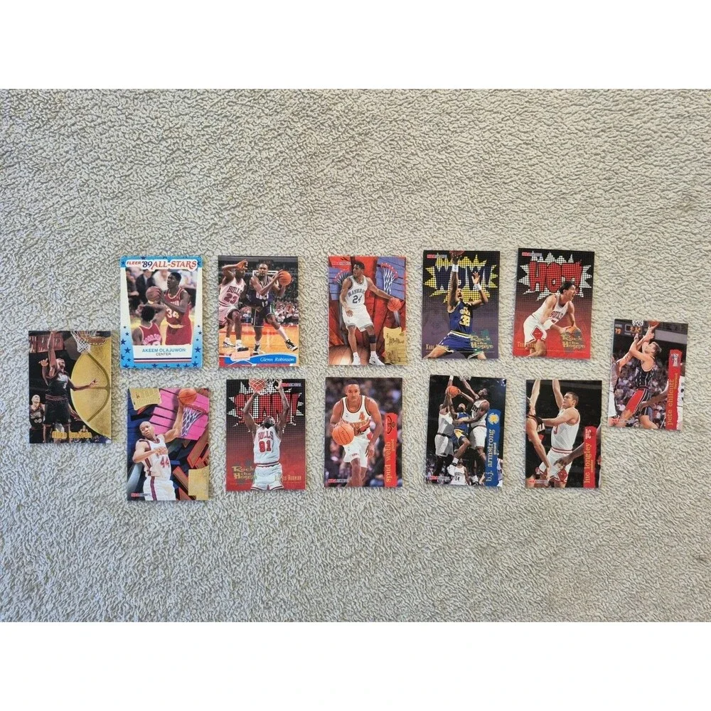 1990s NBA Basketball Card Lot Allen Iverson Rodman Kukoc Bulls Hoops Bowmans...